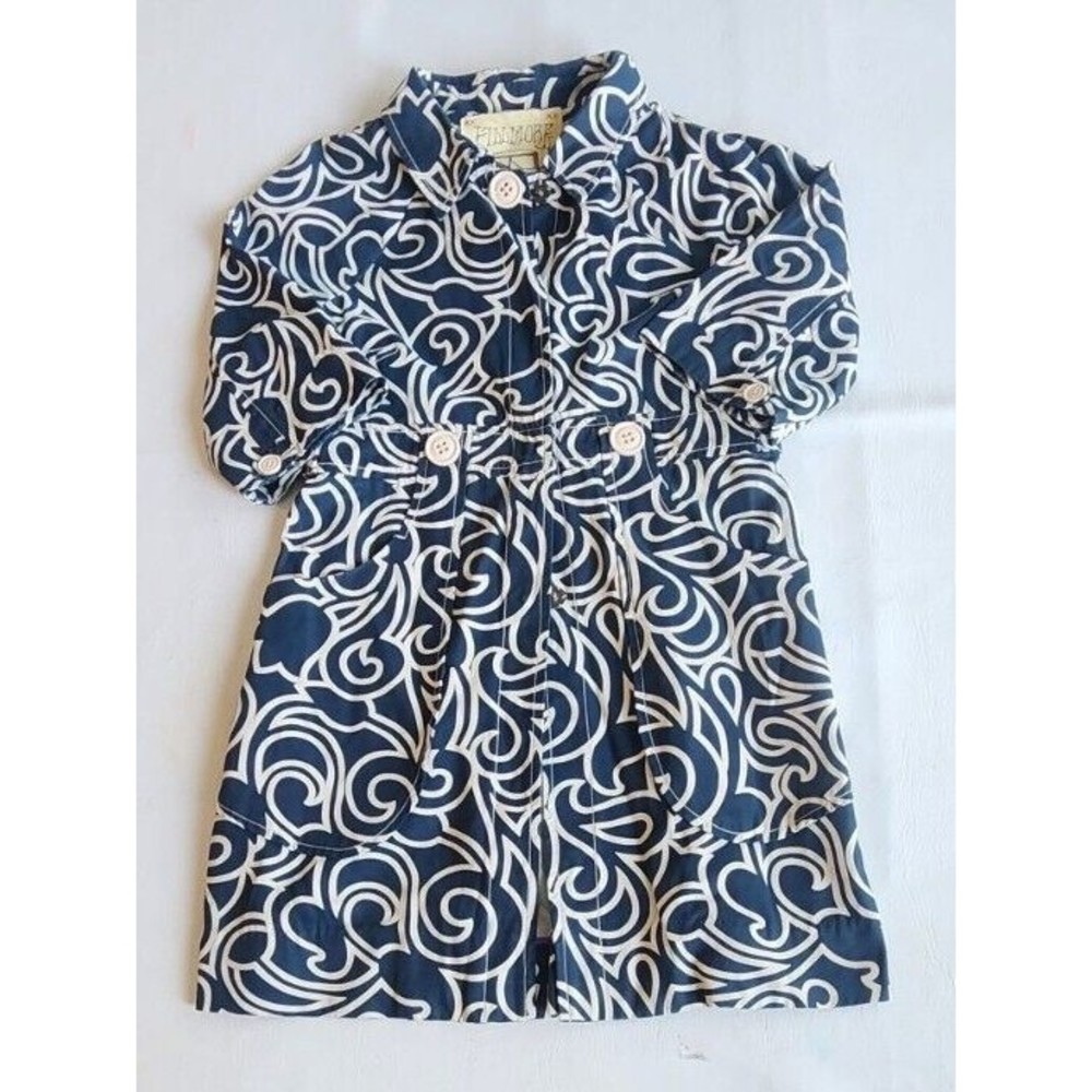 Anthropologie Millard Fillmore Snap Button Coat Blue Brick Size L